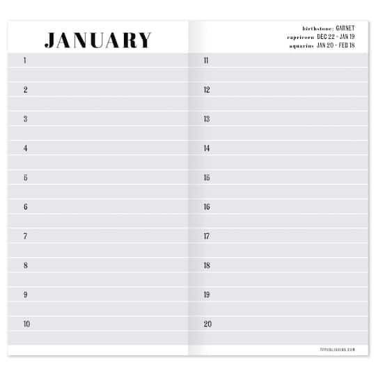 TF Publishing Stripes Perpetual Birthday & Celebration Pocket Book